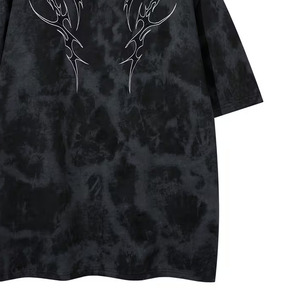 Customizable Large-Sized Men's Vintage Printed <b>T</b>-Shirts 100% Cotton Digital Printing Breathable & Anti-Pilling Acid Wash - Product Image 2