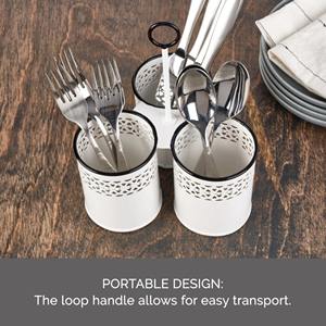 Portacubiertos de alambre negro de estilo premium para oficinas, cafeterías, restaurantes, organizador de mesa de comedor y soporte para utensilios de cocina. - Product Image 3