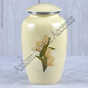 Elegante urna de cremación de aluminio con diseño contemporáneo Urna de tributo conmemorativo de Axiom Home Accents - Product Image 4