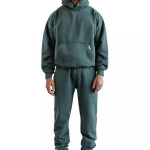 Conjunto Deportivo de Sudadera con Capucha Extra Grande para Hombre, Sudadera con Bolsillo Canguro y Pantalones Jogger de Corte Holgado, Ropa Casual de Calle - Product Image 1