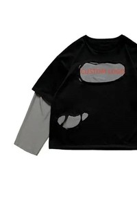 เสื้อยืดสตรีทแวร์ทรงโอเวอร์ไซส์ แขนยาว พิมพ์ลายสองชั้นแบบวินเทจ  น้ำหนัก 220 กรัม ทรงบ็อกซี่ - Product Image 6