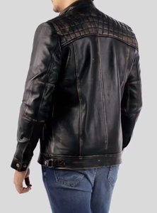 เสื้อแจ็คเก็ตหนังแท้สำหรับผู้ชาย ทรงครอป คอตั้ง เนื้อผ้านุ่ม ใส่สบาย เหมาะสำหรับฤดูหนาว - Product Image 2