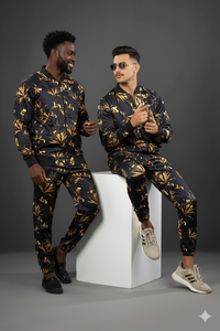 Conjunto de Dos Piezas: Chaqueta Deportiva con Capucha y Cordón Ajustable con Logotipo Bordado Personalizado y Pantalones Deportivos de Pierna Recta, en Poliéster/Algodón - Product Image 2