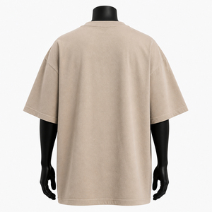 เสื้อยืดคอตตอนโอเวอร์ไซส์ผู้ชายราคาถูก คอกลม แขนสั้น พิมพ์ลาย ดีไซน์แผง ผ้าหนา - Product Image 2
