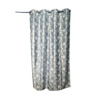 Cortina Opaca Ignífuga con Estampado Floral y Ojales, 122 x 152 cm, Lista para Usar, Lavable a Máquina, Estilo Moderno para el Hogar