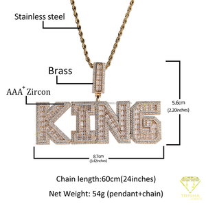 จี้ตัวอักษร CEO สุดหรู ประดับเพชร VVS มอยส์ซาไนต์ เงินแท้ 925  แบบ Iced Out สไตล์แร็ปเปอร์ ฮิปฮอป - Product Image 2