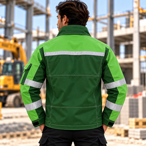 Construction <b>Jacket</b> Men's <b>Hi</b> <b>Vis</b> Reflective Construction <b>Jacket</b> <b>Waterproof</b> Safety Workwear Winter <b>Jacket</b> - Product Image 3