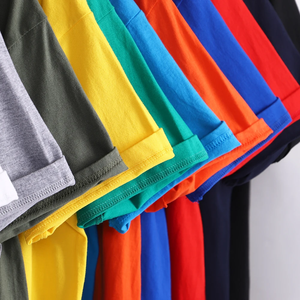 Camisetas Básicas de Hombre 100% Algodón, 20 Colores Sólidos, Ropa Casual, Holgada, Transpirable, Unisex, Vintage, de Manga Corta - Product Image 2