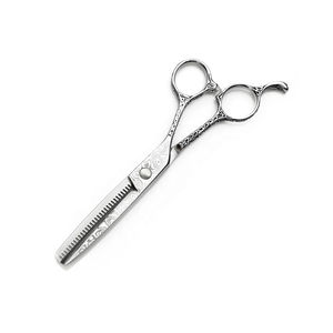 Ciseaux de barbier MAHFOOZ INSTRUMENTS en acier inoxydable, lames courbes et droites avec pointes affûtées pour la coupe et l'éclaircissement des cheveux - Product Image 2