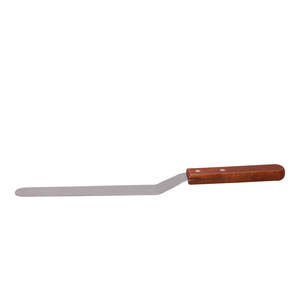 Spatule coudée 8 pouces avec lame en acier et manche en bois, outil de décoration de gâteaux, durable et réutilisable - Product Image 5