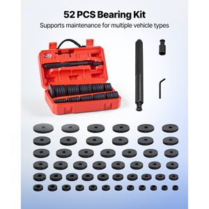 Kit pressa cuscinetti da 52 pezzi con attrezzi per montaggio guarnizioni e boccole, utensile manuale per impieghi gravosi, personalizzabile OEM - Product Image 2
