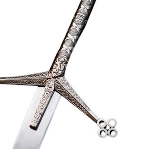 Espada de Acero Inoxidable con Hoja Recta, Cuchillo de Combate con Mango de Madera, Personalizable OEM, Grosor de Grado Industrial - Product Image 6