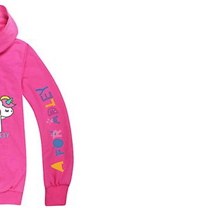 Sudadera con Capucha Rosa, Estampado de Unicornio y Arcoíris, Sudadera Premium Cómoda, Felpa de Algodón Suave, Ropa Moderna - Product Image 2