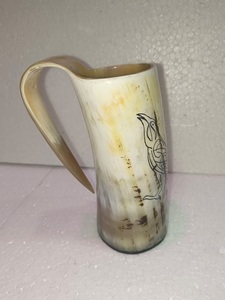 Tazas de Cerveza de Cuerno de Búfalo Natural de la India, de Primera Calidad para Exportación, con Asa, Ecológicas, de Lujo, Personalizadas, en Stock, para Eventos Rústicos y Bodas - Product Image 4