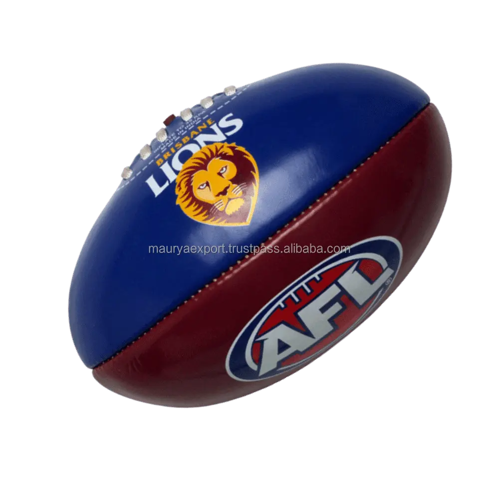 Mini pelota de Rugby con estampado personalizado, máquina de puntada de espuma de PVC de diferentes colores, AFL, balón de fútbol australiano/AFL de 15 cm