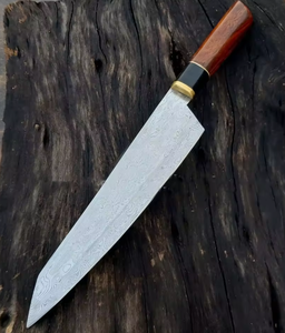 มีดครัวเหล็กดามัสกัสคุณภาพสูงแบบสั่งทำพิเศษ ยี่ห้อ PRESTIGE BLADES บริการ OEM/ODM คมกริบ ใช้ได้ทั้งมือซ้ายและขวา ดีไซน์ทันสมัย ขายส่ง - Product Image 1