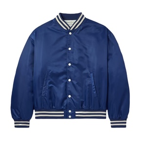 Nueva Venta caliente de moda de satén de seda al por mayor chaquetas Varsity Logotipo de color personalizado chaqueta de bombardero de los hombres hechos en Pakistán 2025 - Product Image 1