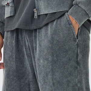 Customized LOGO <b>Mens</b> Acid Wash Sweatpants Vintage Baggy Athletic Workout Sweatpants Heavyweight Fleece <b>Pants</b> with Custom Logo - Product Image 5