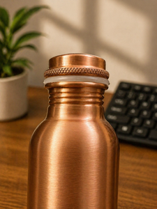 Copper <b>Water</b> <b>Bottle</b> Pure Copper <b>Bottle</b> Ayurvedic Copper <b>Bottle</b> Handmade Copper <b>Bottle</b> Copper Drinking <b>Water</b> <b>Bottle</b> 100% Pure - Product Image 2