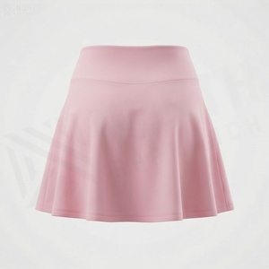 Women High Waist A-Line Mini <b>Wrap</b> Skirt Solid <b>Pink</b> Breathable Spandex Polyester Casual Style All Seasons - Product Image 2