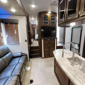 Off Road 4x4 Stainless Steel Travel Trailer RV Camper with <b>Kitchen</b> Bathroom Sleeping Space Touring Unit - Product Image 1