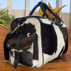 Cowhide Leather Large Luxury Unisex Travel Duffle <b>Bag</b> Luggage Large Capacity <b>Bag</b> Travel Luggage - Product Image 3
