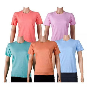 Camiseta de Cuello Redondo para Mujer, Talla Grande, Hombros Caídos, Lisa, con Parches, Logotipo Personalizado, Transpirable, 100% Algodón, Colores Blanco y Negro - Product Image 5