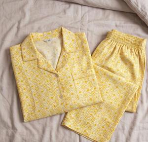 Ensemble de pyjama en coton imprimé à la main pour femmes, coupe décontractée, vêtements de nuit, export Inde - Product Image 4