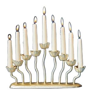 แท่นวางเทียนทองเหลืองดีไซน์หรูหราพร้อมแขนเทียน - Product Image 1