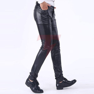 Pantalon en cuir décontracté pour homme, coupe droite, léger, respirant, idéal pour l'hiver, prix de gros, impression de logo personnalisée, matériaux de haute qualité - Product Image 2
