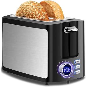 Tostapane a 2 Fette con Ampia Apertura e Timer Digitale LCD, Funzioni Bagel/Defrost/Ca, Display Premium, Tostapane Intelligente - Product Image 1