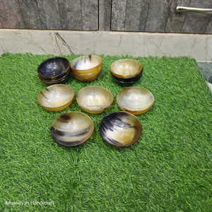 Haute demande meilleure qualité plateau en corne de boeuf taille personnalisable véritable plateau de service en corne antique véritable corne de boeuf de l'artisanat de Muawiyah - Product Image 6