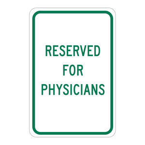 Panneau de signalisation médicale Brady haute visibilité intérieur/extérieur - Zone réservée aux médecins - Panneau d'avertissement routier - Product Image 3