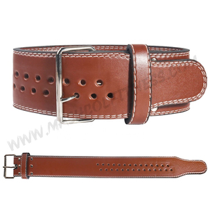 Wholesale Leather Weightlifting Power <b>Belt</b> with Steel Buckle, Non-Slip Adjustable Heavy Duty Support for Gym, Powerlifting - Product Image 6