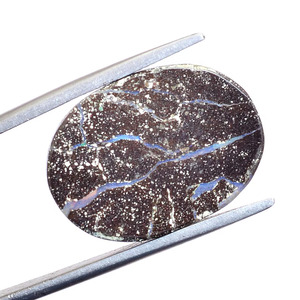 Opale AAA+ ovale 13x18mm, cabochon lisse, opale de Boulder naturelle australienne, pierre semi-précieuse en vrac pour la fabrication de bijoux - Product Image 2