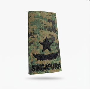 Epaulettes à enfiler de qualité supérieure avec insigne uniforme de broderie à la main de lingot pour équipement de défense personnelle de camouflage de Singapour - Product Image 1