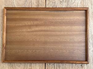 Plateau en bois de noyer, plateau à thé en bois dur, plateau de service pour le thé ou le pique-nique, plateau de service en bois exotique fait main - Product Image 3