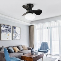 Ventilateur de plafond encastré avec lumière, chambre à coucher, bureau, luminaire décoratif de plafond, ventilateur de plafond avec lumière LED et télécommande