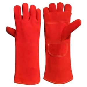 Cowhide Split Leather Safety Gloves for Industrial Tasks Heat Resistant Thread Palm <b>Apron</b> for Welding Protective Hand Gear - Product Image 1