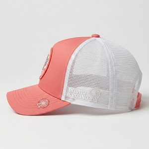 Casquette Trucker Premium Personnalisée 6 Panneaux Blanc Rose à Visière en Maille Denim Snapback Toile Thème Ludique Marque Privée OEM ODM Faible MOQ Voyage - Product Image 2