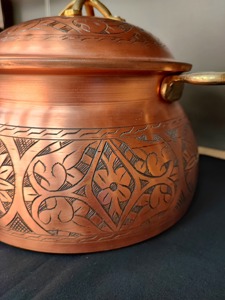 Highest Strengthen Copper Soup Pot with Lid Wooden Handle Vintage Design Oven Safe for Gas and Induction Cooker - Product Image 3