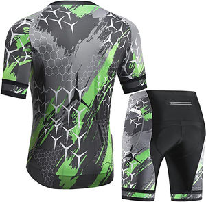 100% Polyester cyclisme ensemble uniforme de sport pour vélo maillot d'équitation et cuissard chemise OEM nom de l'équipe - Product Image 2