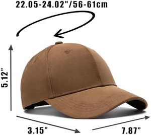 Gorra de Béisbol Marrón de 6 Paneles Ajustable para Hombre, Estilo Casual, Color Sólido, Hilo de Algodón, para las Cuatro Estaciones - Product Image 2