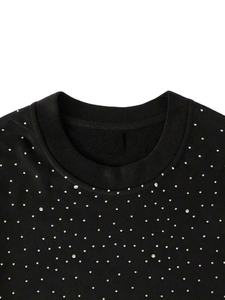 เสื้อยืดแขนยาวสไตล์โกธิคพิมพ์ลายเพชรระยิบระยับสำหรับผู้ชาย รุ่น Rainbow Spray Cropped  ตกแต่งด้วยคริสตัล - Product Image 3
