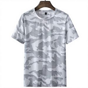 Camiseta Deportiva Lulu Transpirable de Manga Corta para Hombre, de Secado Rápido, para Entrenamiento al Aire Libre, Gimnasio, Correr, Camuflaje - Product Image 1