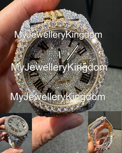 Reloj de Pareja Personalizado de Acero Inoxidable con Moissanita de 20k, Caja de Reloj Mecánica Automática con Esfera de Cristal, Resistente al Agua 10 Bar - Product Image 5