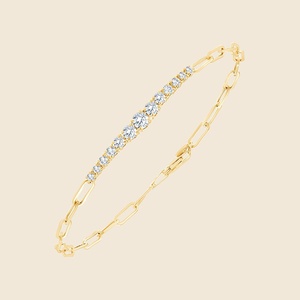 <b>Adjustable</b> Silver Chain DEF VVS VS Lab Diamond <b>Bracelet</b> 8 Gram Women's Round Brilliant Cut 2 Carat Vala Brothers - Product Image 5