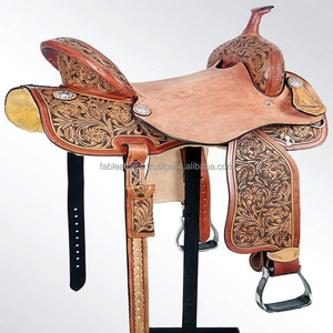 Siège chaud entièrement sculpté Meilleure vente à la main en cuir véritable Western Pleasure Riding Saddle Disponible en vrac au prix de gros - Product Image 1