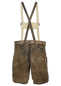 Lederhosen traditionnels bavarois de haute qualité pour hommes, en cuir véritable, costume d'Oktoberfest avec logo personnalisé - Product Image 2