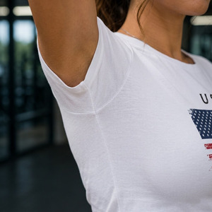 Camiseta Corta Personalizada para Mujer con Estampado de Bandera Nacional, Tejido de Poliéster y Elastano, Estilo Y2K - Product Image 5